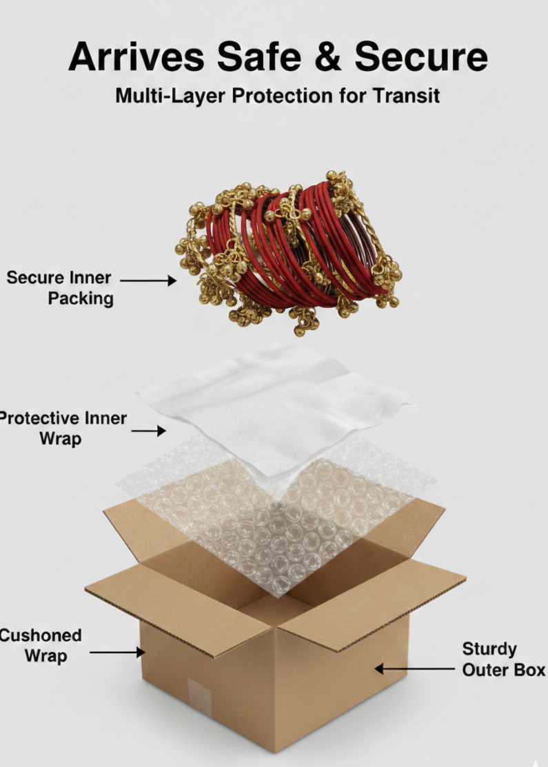 Trending Marron Metal with Ghungroo Festive Bangle- Pack of - 28