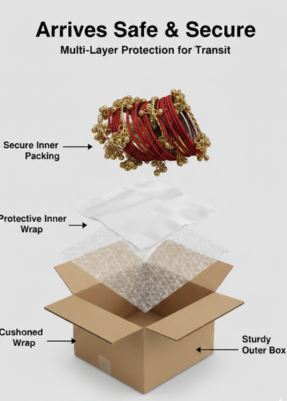 Trending Marron Metal with Ghungroo Festive Bangle- Pack of - 28