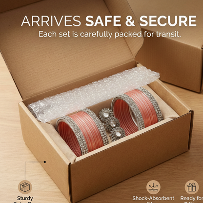 Fancy Designer Glass with Latkan Kada Set Of  20