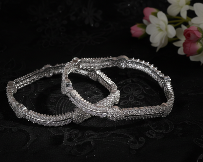 Luxury American Diamond Party wear Kada Set of 2