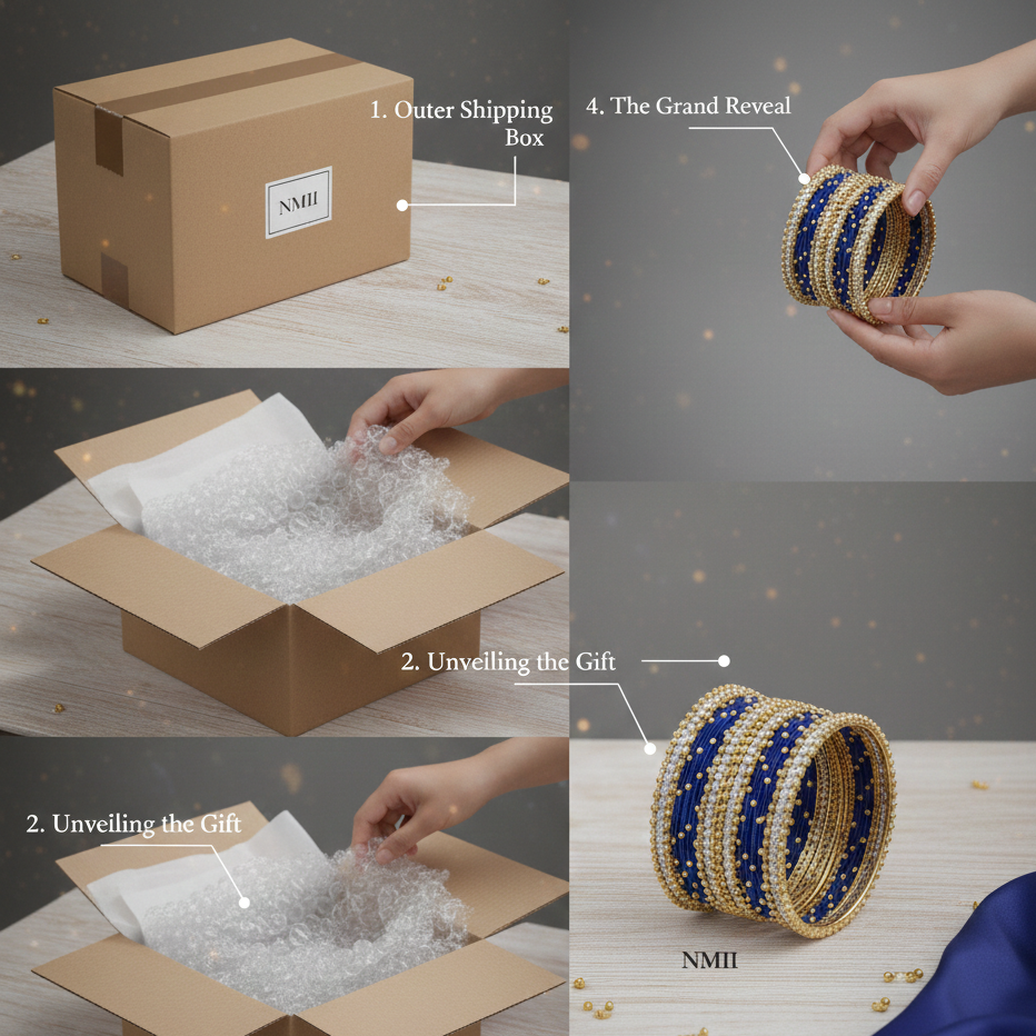 Purple Silk Thread Bangles with Zircon Stones & Ball Chain Detaili Pack of 20