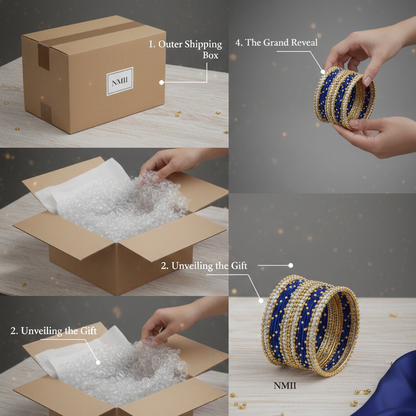 Purple Silk Thread Bangles with Zircon Stones & Ball Chain Detaili Pack of 20