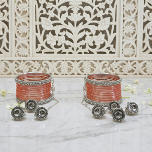 Fancy Designer Glass with Latkan Kada Set Of  20