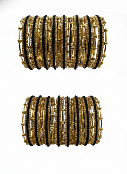 Black & Gold kashmiri Viral Bangle Set-50