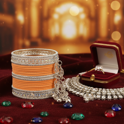 Elegant Velvet & Latkan Bangles – Festive Party Wear Collection -Pack of -40