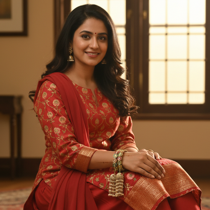 Rajwadi Metal Bangles with Latkan Jhumka Kalira | White Moti Pearl & Multi-Color Stone Work Kada for Women & Girls-Pack of 2