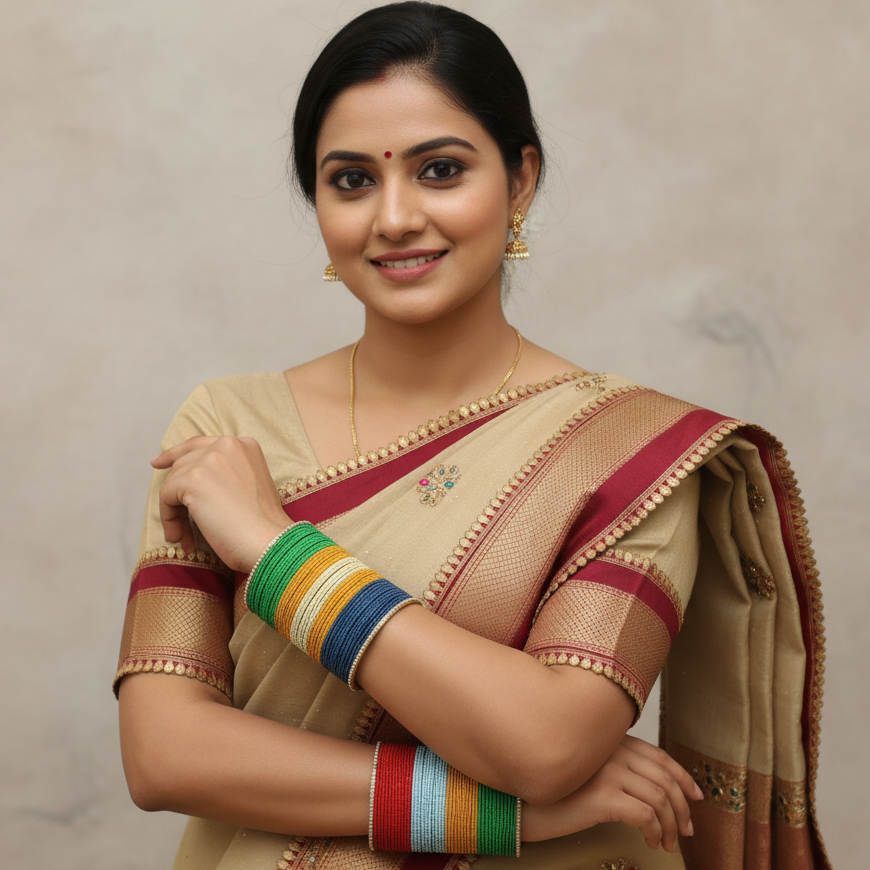 Metal Colourful Bangles Combo | Glitter Zari Polka Dots | Set of 144 | 12 Vibrant Colours