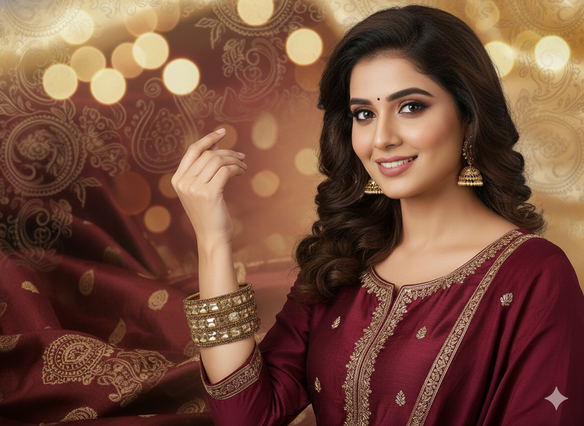 Golden Stone Bangles – Crystal-Cut Metal Set set of 2