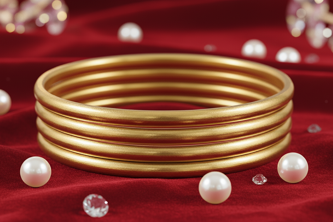 Golden Glow Bangles – A Symbol of Timeless Grace”