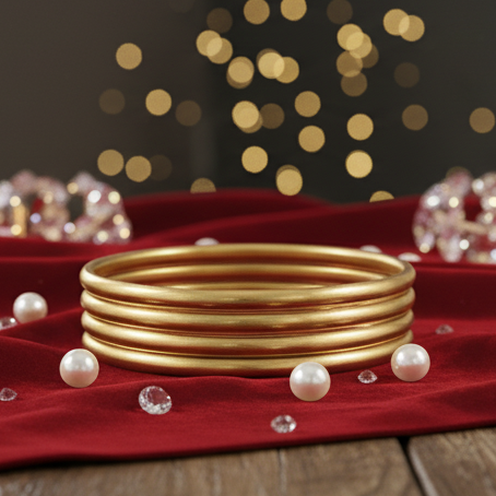Golden Glow Bangles – A Symbol of Timeless Grace”