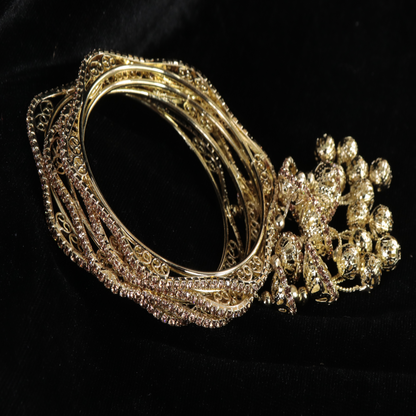 Golden Jhumka Elegance Bangles