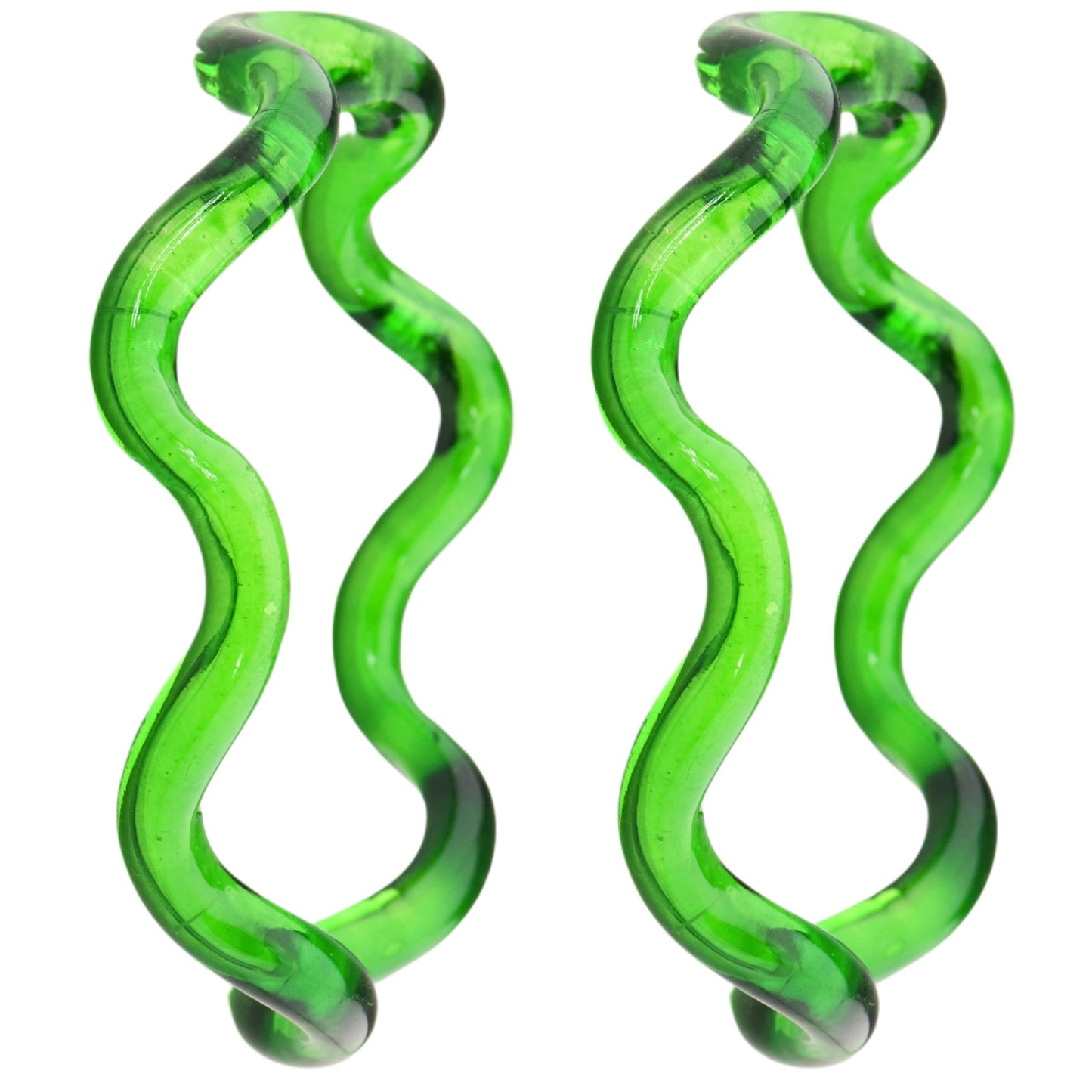 Stylish Zig Zag Crystal Glass Bangles Spiral Twisted Design Kada Set- 2