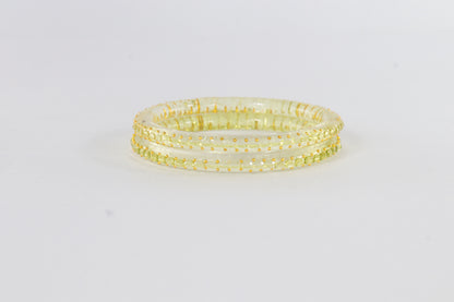 Trendy Olive Glass Bangles – Glossy Finish (Set of 4)