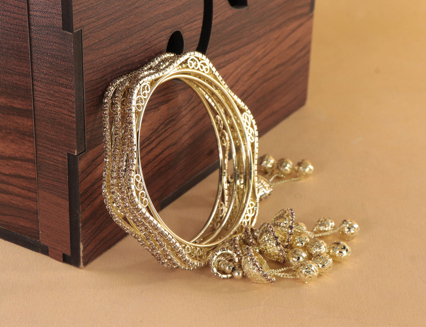 Golden Jhumka Elegance Bangles