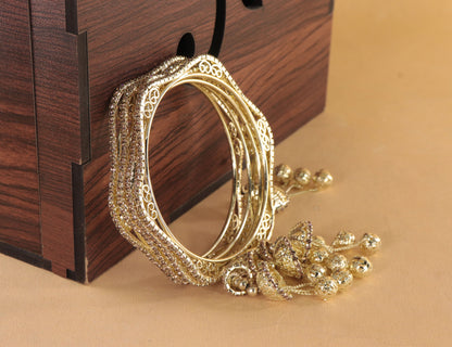 Golden Jhumka Elegance Bangles
