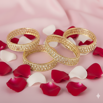 Regal Golden Stone Kada Set