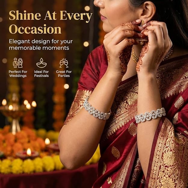 American Diamond Stone  Kangan Set-2