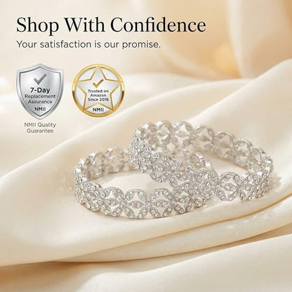 American Diamond Stone  Kangan Set-2