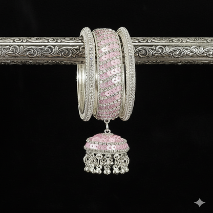 Royal Radiance Pink Latkan Bangles”
