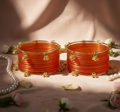 Trendy Ghungroo Glass Bangles for Women & Girls – Fancy Kashmiri-Set Of 20