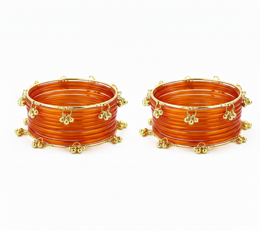 Trendy Ghungroo Glass Bangles for Women & Girls – Fancy Kashmiri-Set Of 20