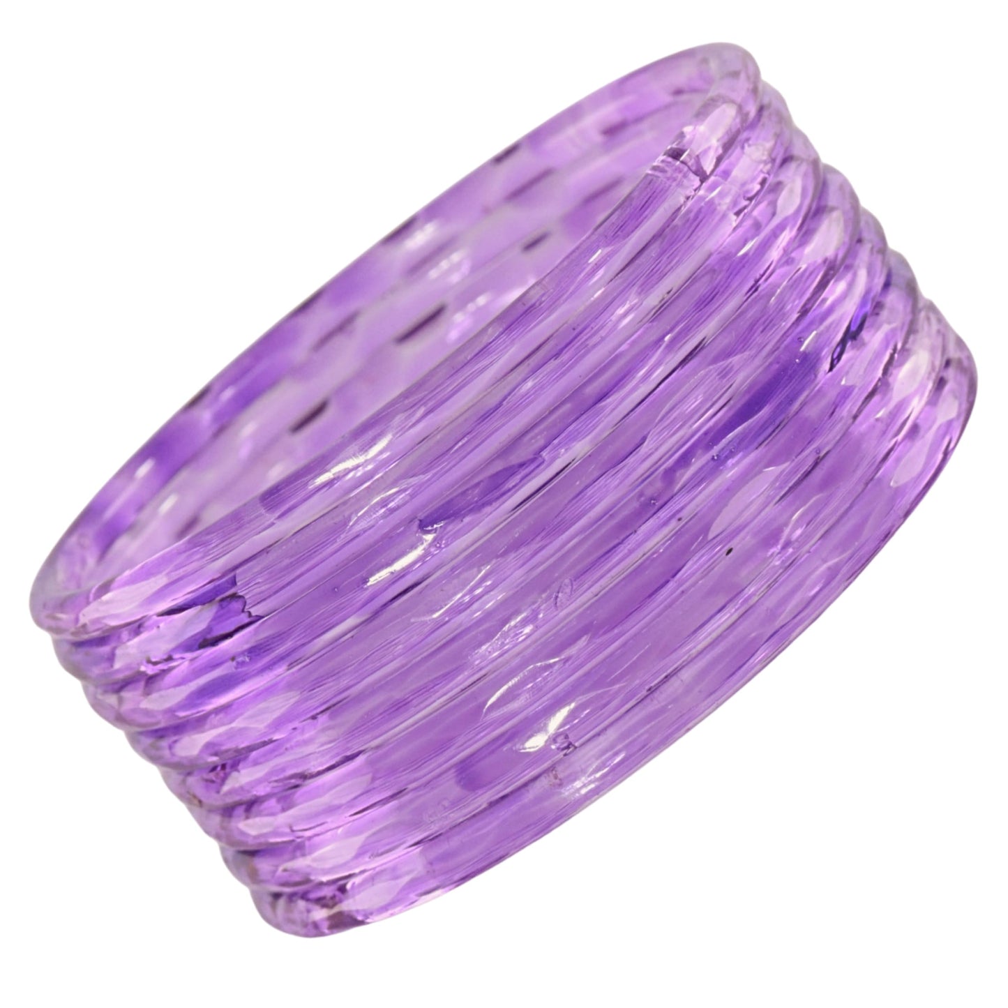 Jelly Bangle Glossy Glass Ruby Purple Bangles Set (Pack of 8) –Ethnic Jewellery