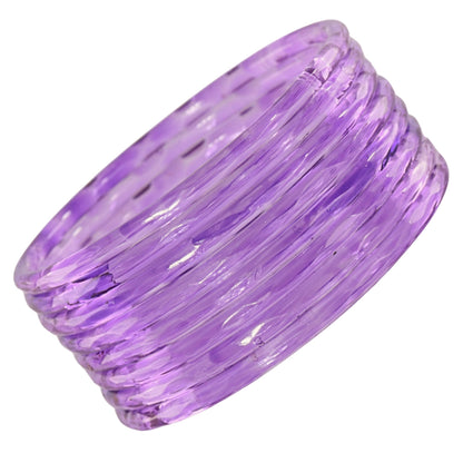 Jelly Bangle Glossy Glass Ruby Purple Bangles Set (Pack of 8) –Ethnic Jewellery