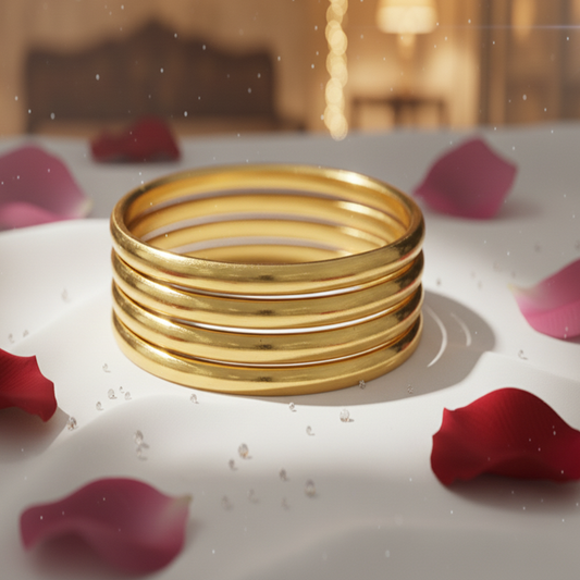 Golden Glow Bangles – A Symbol of Timeless Grace”
