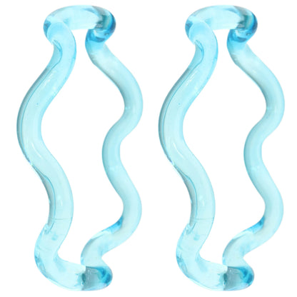 Stylish Zig Zag Crystal Glass Bangles Spiral Twisted Design Kada Set- 2