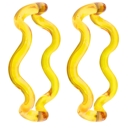 Stylish Zig Zag Crystal Glass Bangles Spiral Twisted Design Kada Set- 2