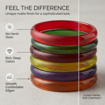 Beautiful Matte Finish Transparent Multicolor Glass Kada  Different Occasions