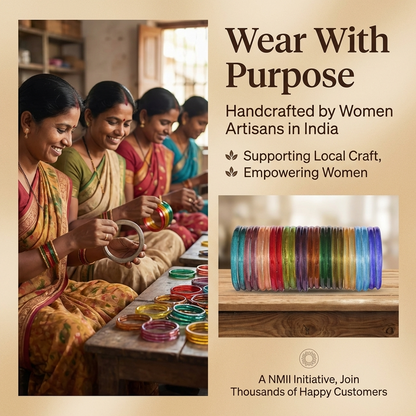 Premium Glass with Simple Or Attractive with Glossy Finished Kada Set For Women and Girls