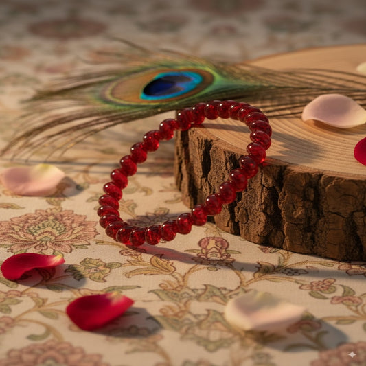 Red Spiral Glass Bangles – Set of 2 Designer Twist Pattern