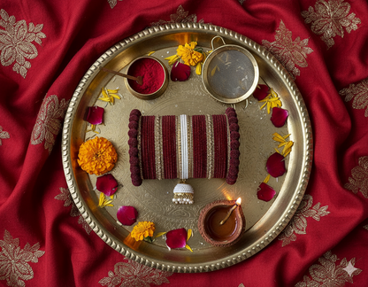 Maroon Bridal Chuda – Set of 2