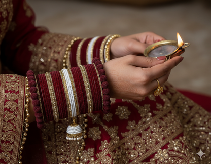 Maroon Bridal Chuda – Set of 2