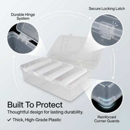 SMALL 4-Rod Bangle Box | Transparent Bangle Organizer & Storage Case