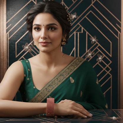 Magenta-Toned Zirconia Bangles