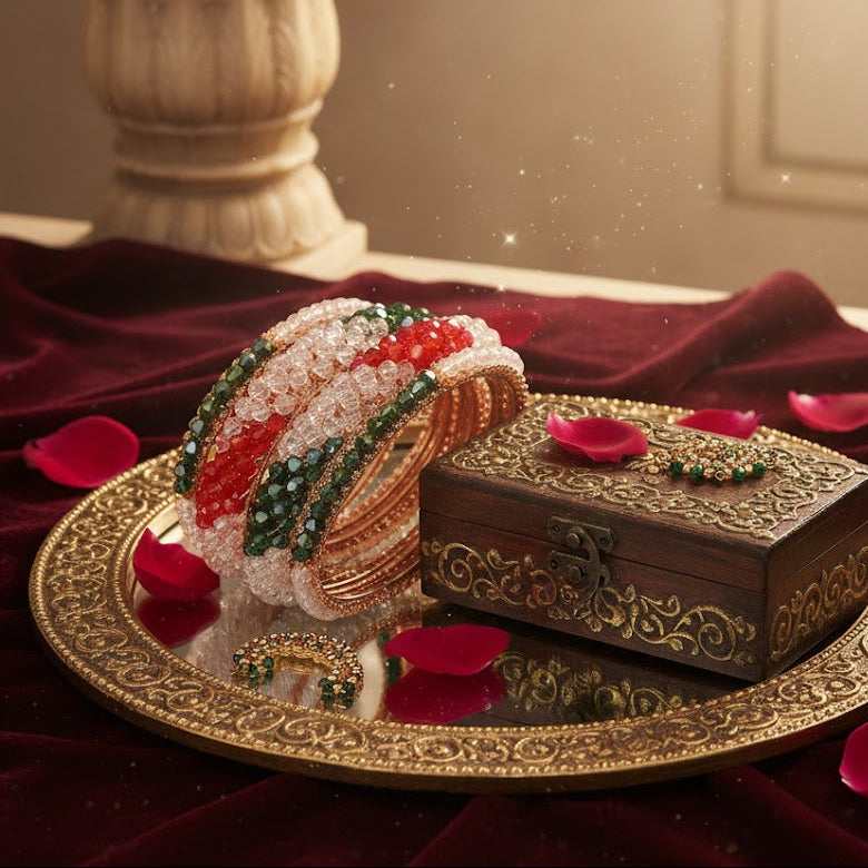 Elegant Multi Metal Kada Bangle Set – Set of 6 Stylish Bangles