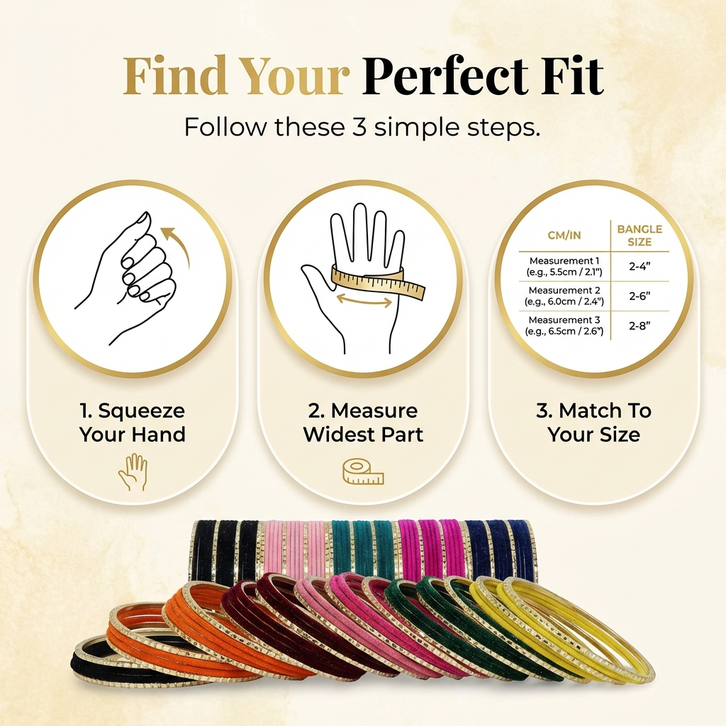 Trendy Color Multi Velvet Metal Bangle Set for – Pack of 160