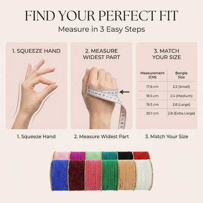 ✨ Multi-Color Velvet Ball Chain Bangles – Pack of 158