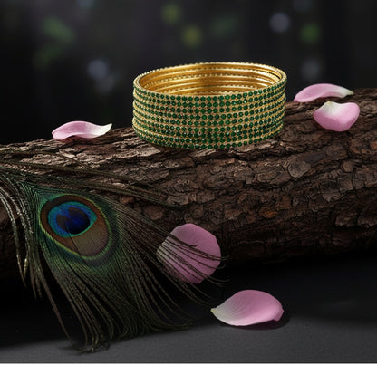 green-Toned Zirconia Bangles